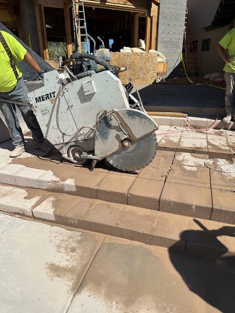 Flat saw into stairs