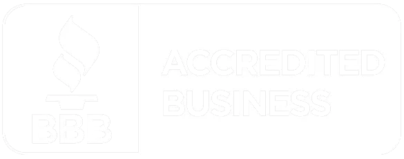 BBB Accredited Business Logo White